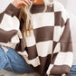 Women's Checkerboard Knitted Sweater 14