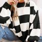 Women's Checkerboard Knitted Sweater 9