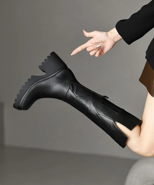 Women's Chunky Knee High Boots with 4