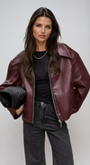 Women's Classic Faux Leather Jacket 0