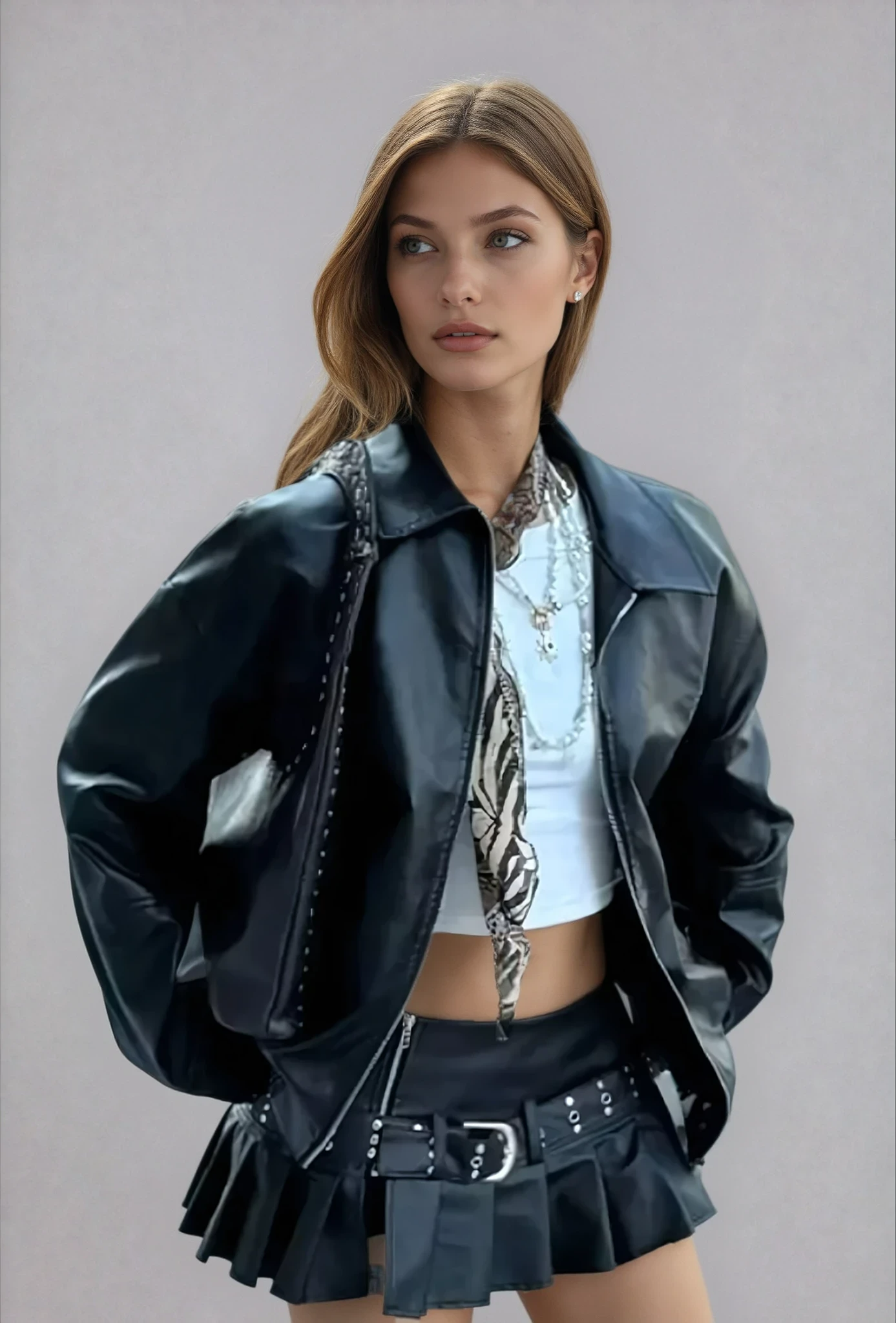 Women's Classic Faux Leather Jacket 0