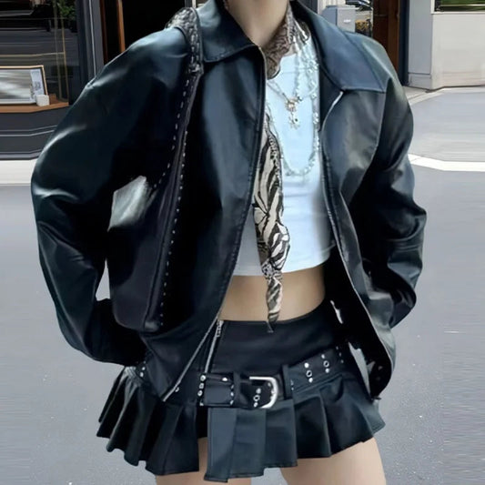 Women's Classic Faux Leather Jacket 1