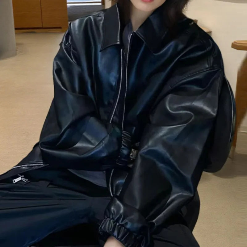 Women's Classic Faux Leather Jacket 2