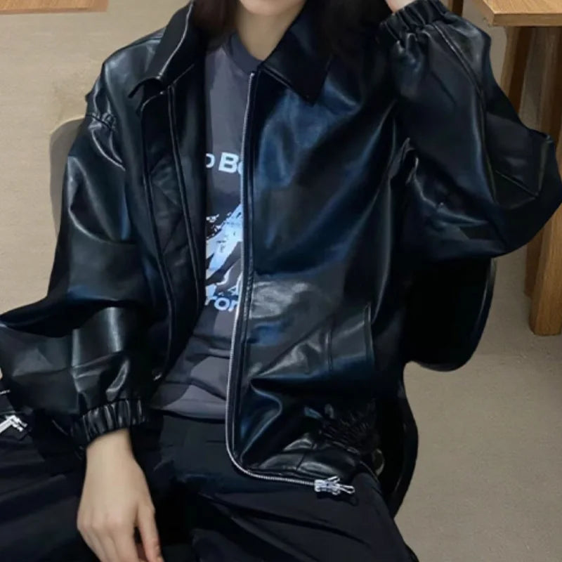 Women's Classic Faux Leather Jacket 4