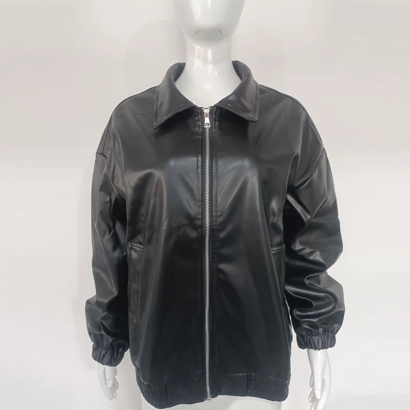 Women's Classic Faux Leather Jacket 5