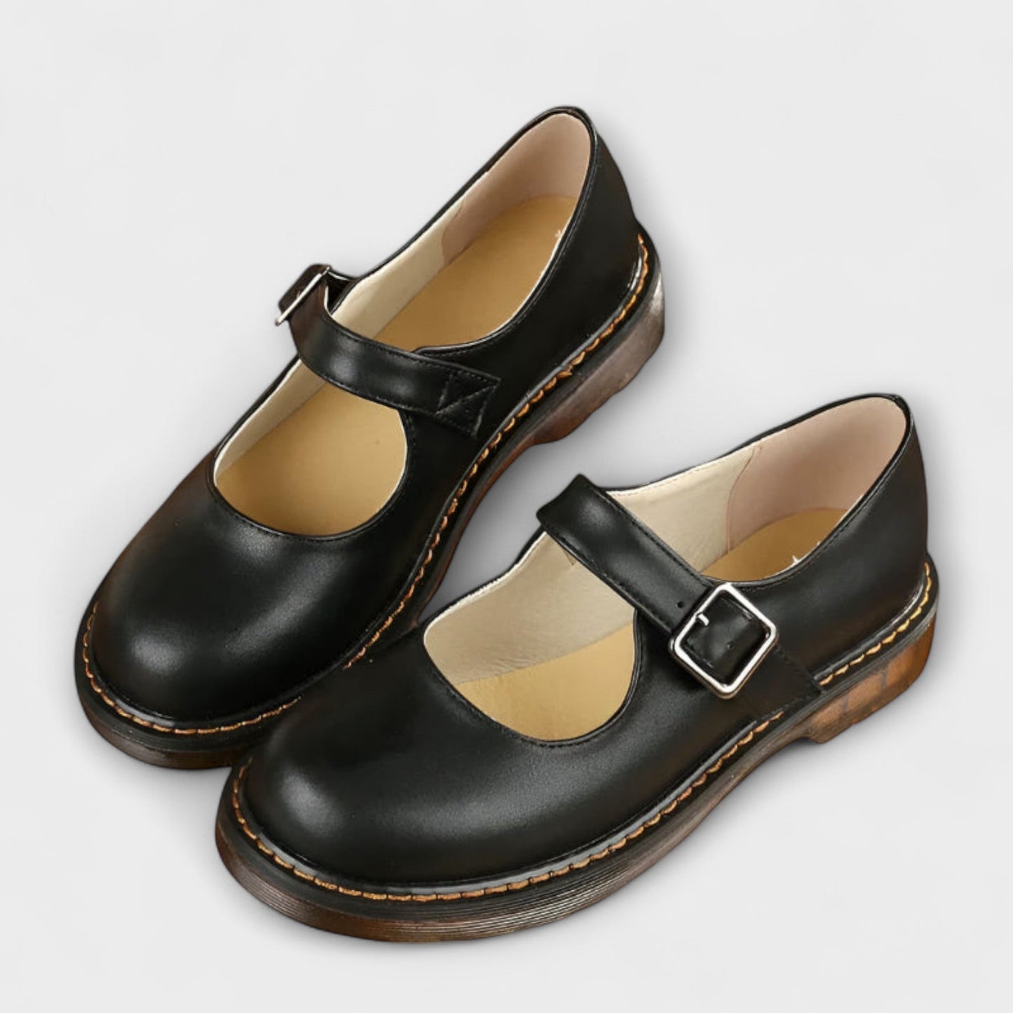 Women's Classic Mary Jane Shoes with Buckle Strap 1