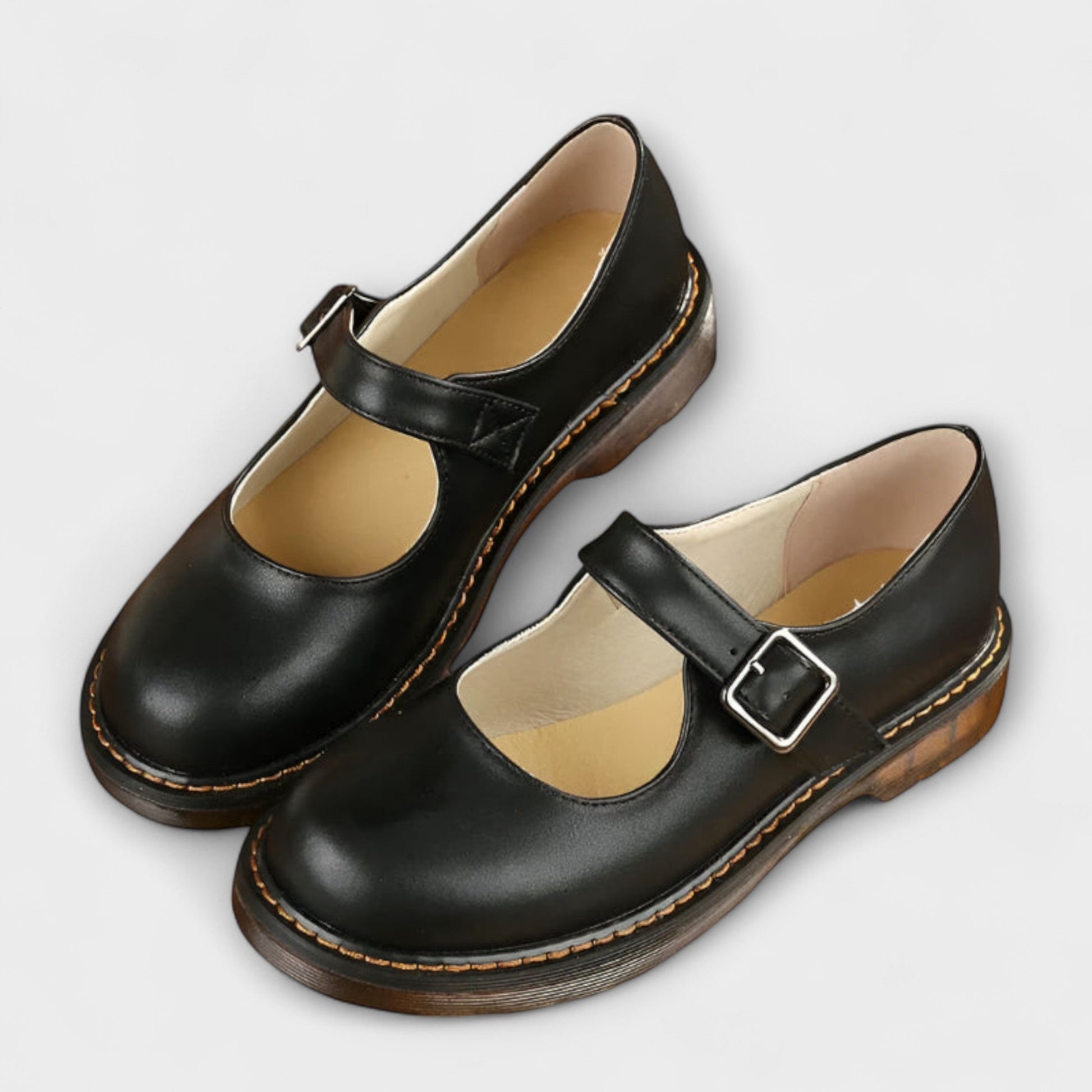 Women's Classic Mary Jane Shoes with Buckle Strap 1