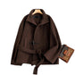 Women's Classic Wool Toggle Coat with Belted Waist 4