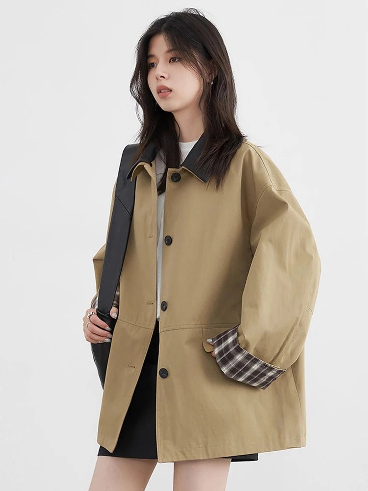 Women's Contrast Trim Button-Up Jacket 2