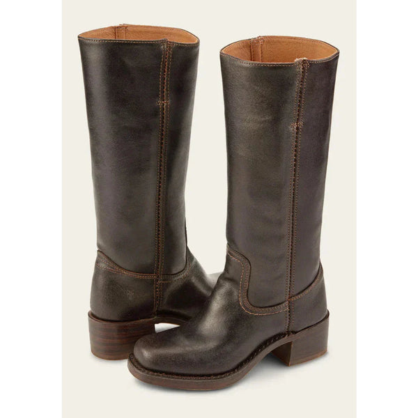 Damen kniehohe Lederstiefel im Cowboy-Stil