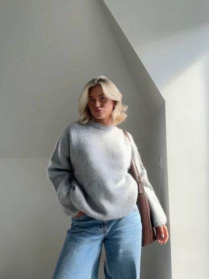 Women's Cozy Elegant Mohair Sweater 1