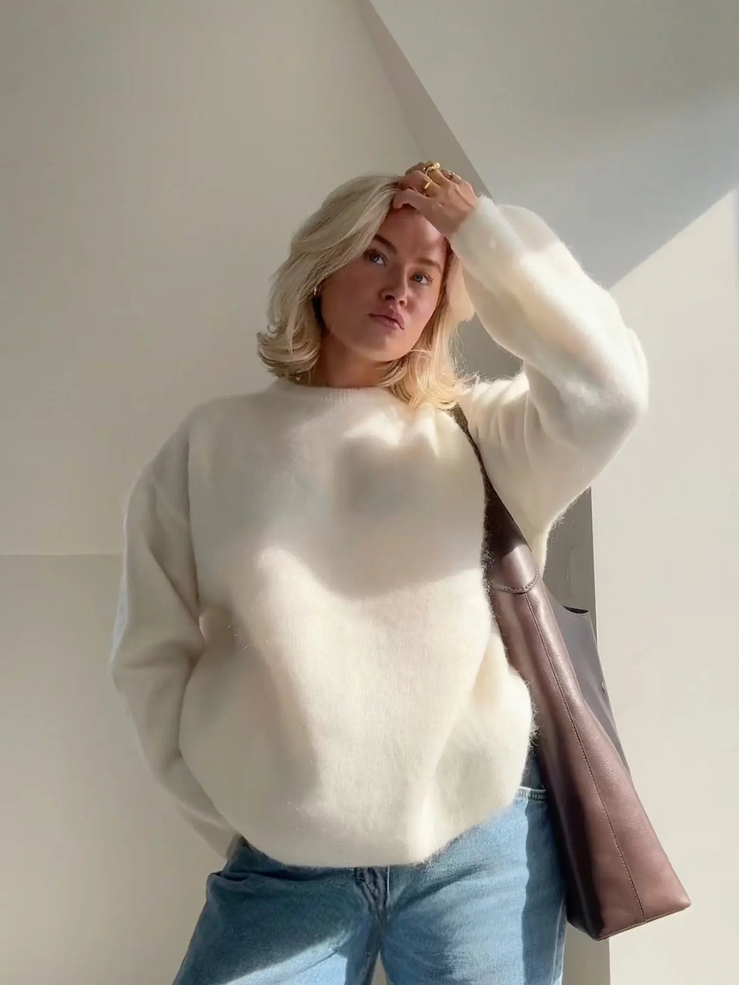 Women's Cozy Elegant Mohair Sweater 2