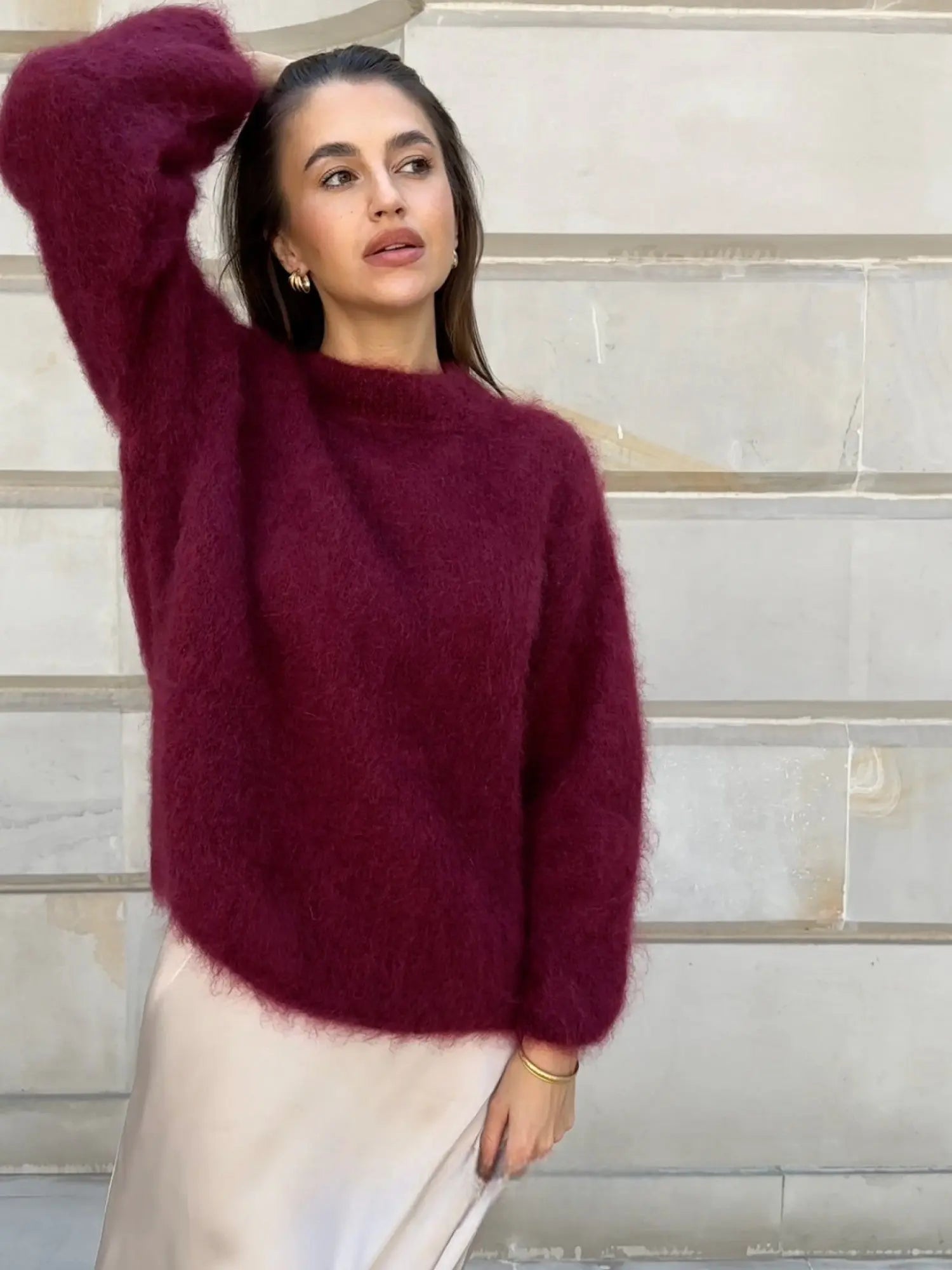 Women's Cozy Elegant Mohair Sweater 4