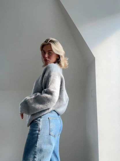 Women's Cozy Elegant Mohair Sweater 6