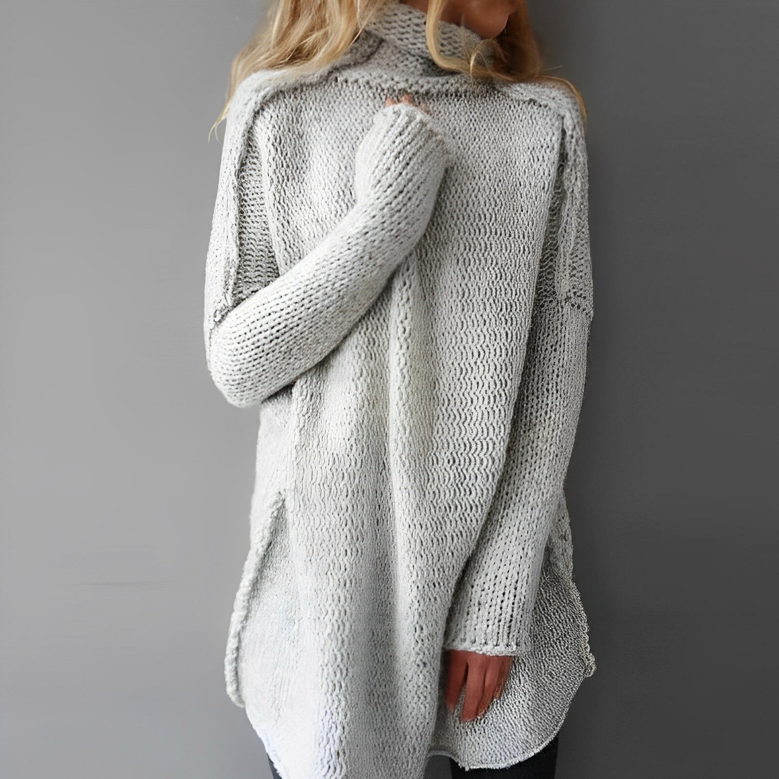 Women's Cozy Long knitted sweater 0