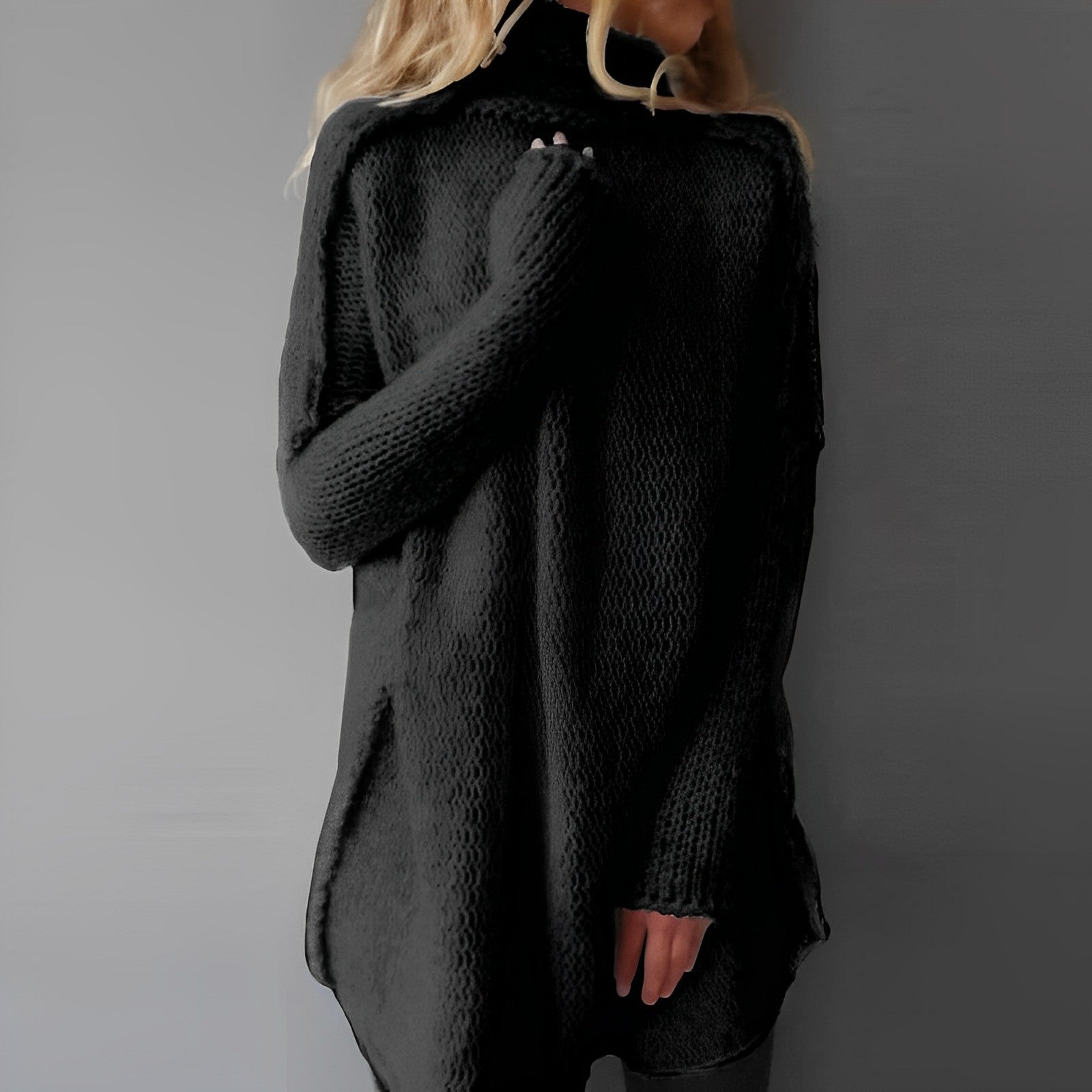 Women's Cozy Long knitted sweater 1