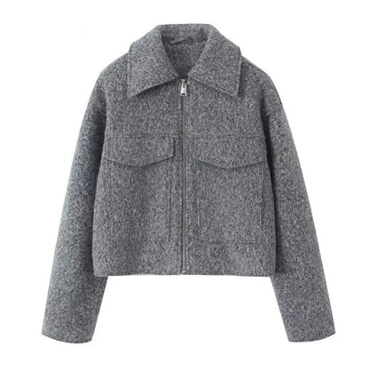 Women's Cropped Boucle Jacket 1