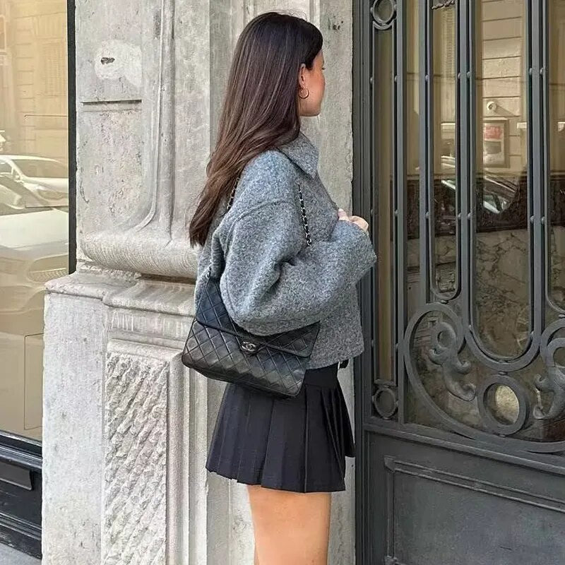 Women's Cropped Boucle Jacket 4