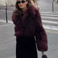 Women's Cropped Faux Fur Coat 4