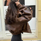 Women's Cropped Vintage Faux Leather Bomber 2