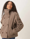 Women's Double-Breasted Cropped Coat 0