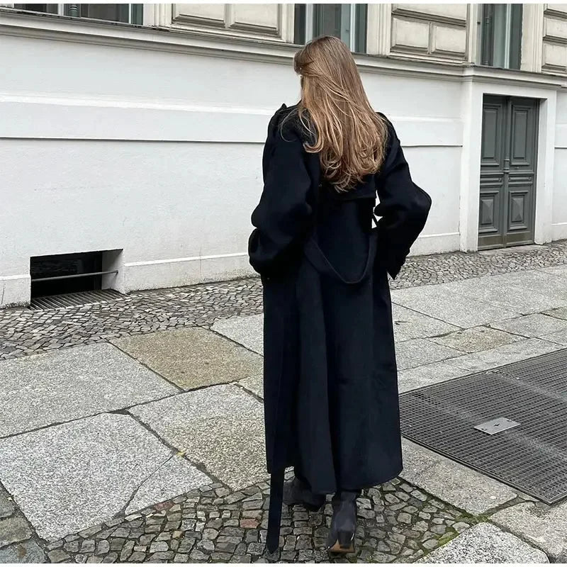 Women’s Double-Breasted Wool Blend Coat 4
