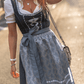 Women's Elegant Dirndl Dress Set With Apron And Blouse 0