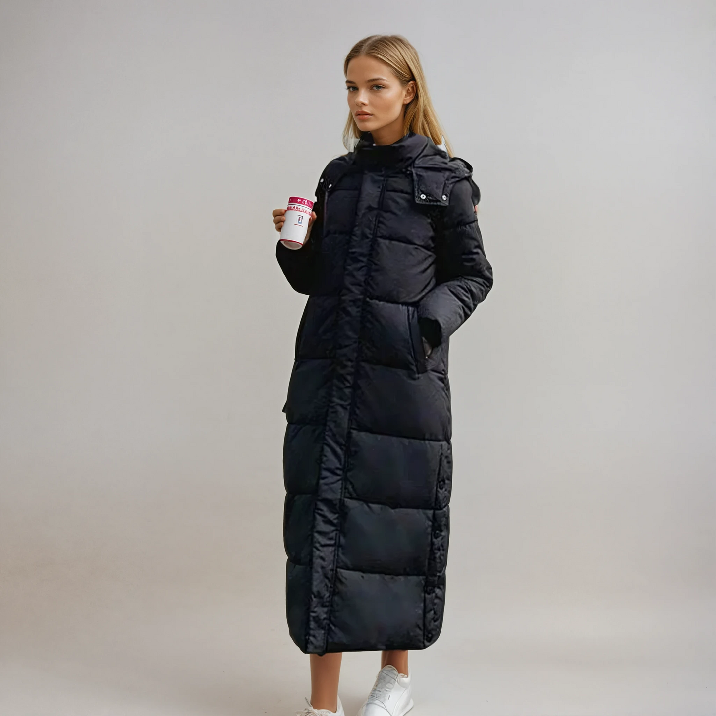 Women's Elegant Long puffer coat 1