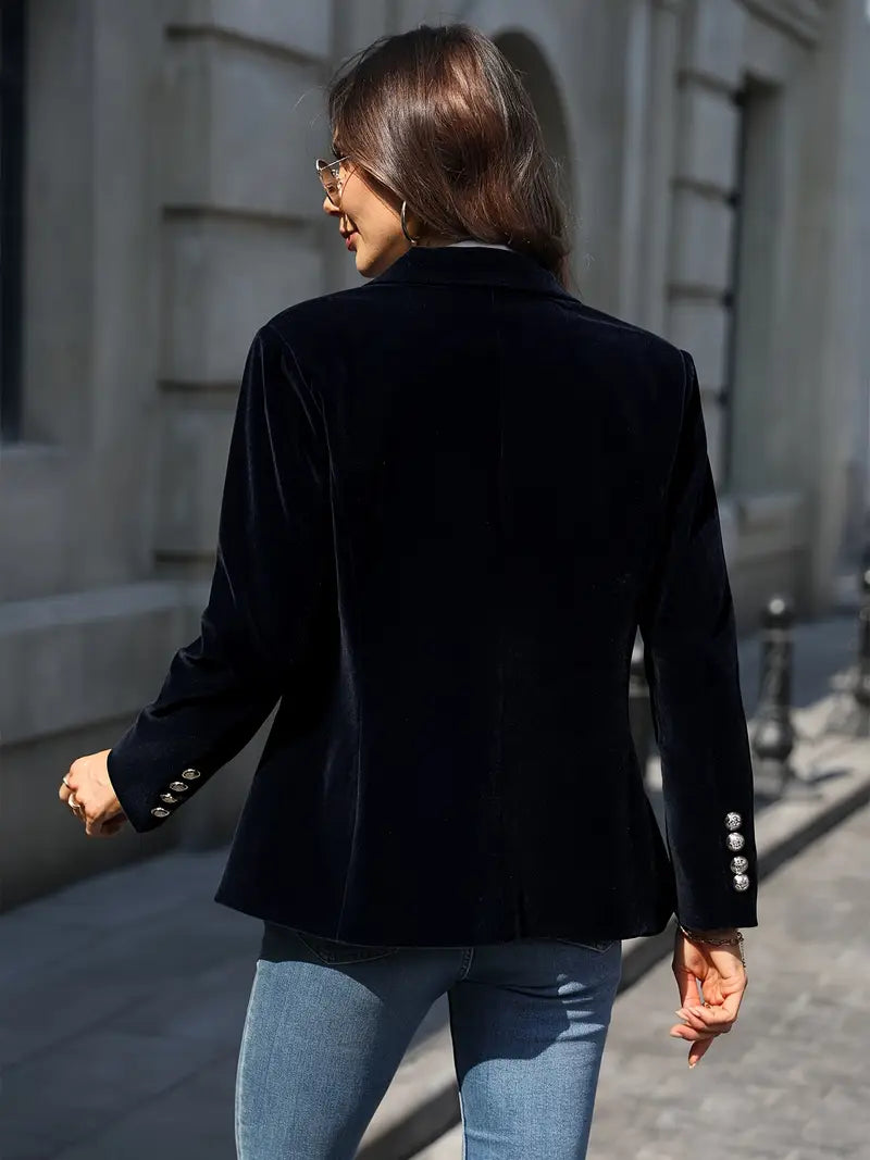 Women's Elegant Velvet Blazer 1