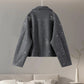 Women's Embroidery Beading Pea Coat 6