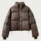Women's Fashionable puffer jacket with cropped design 3