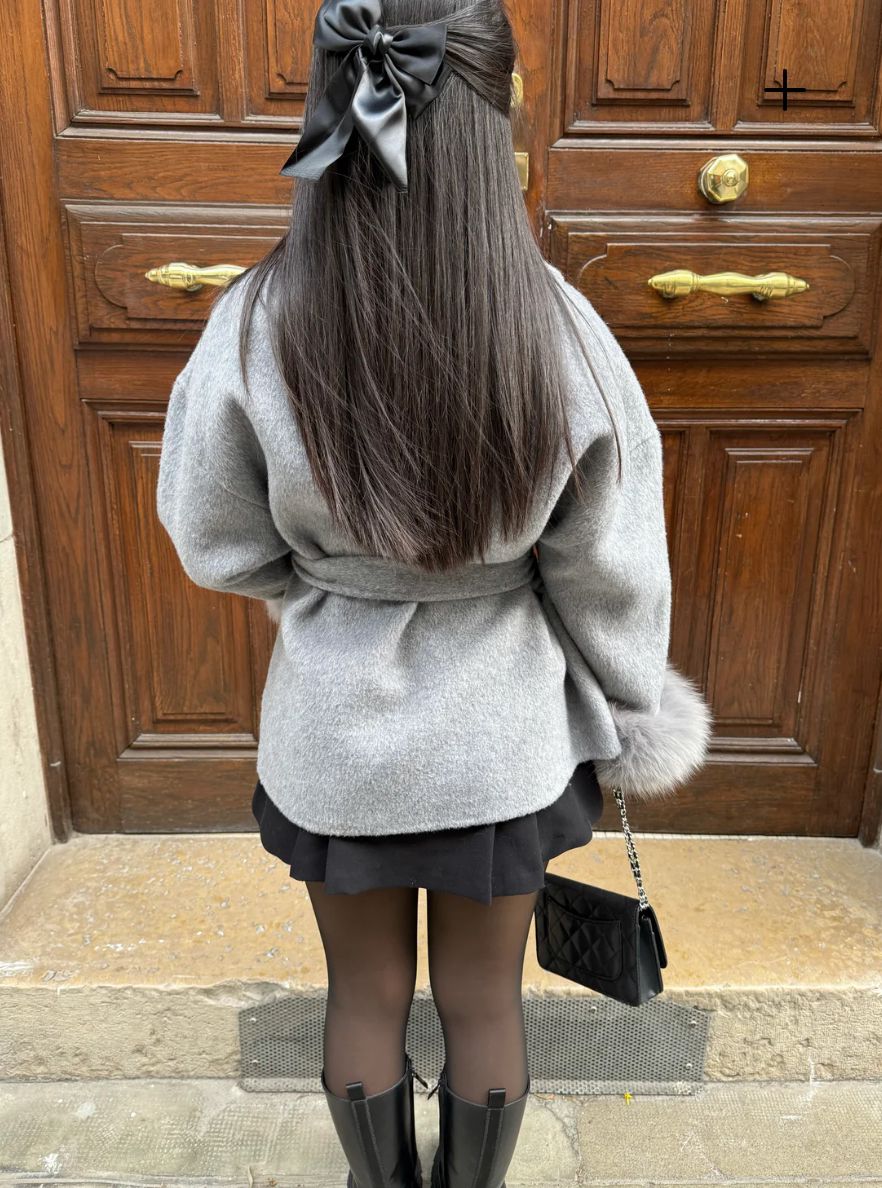 Women's Faux Fur Coat with Waist Tie Belt 6