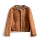 Women’s Faux Shearling Lined Suede Jacket 1