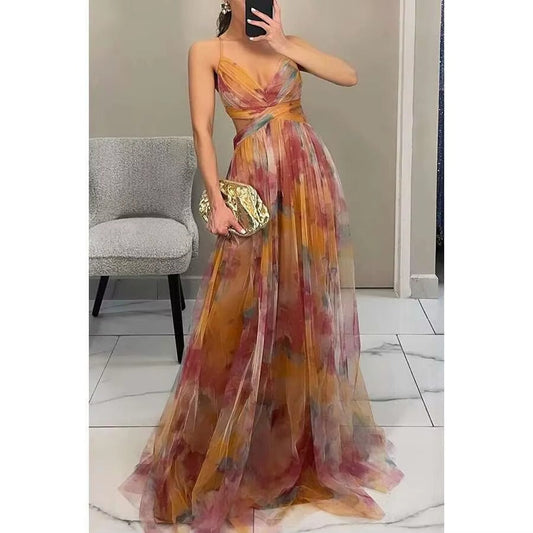 Women’s Floral Evening Maxi Dress 1