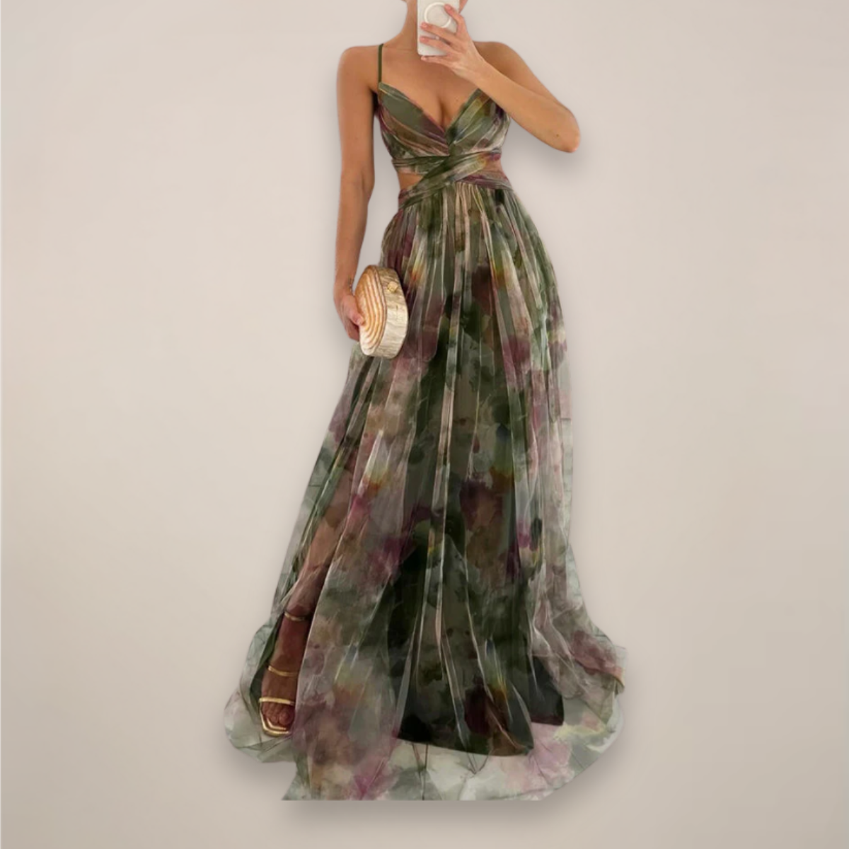 Women’s Floral Evening Maxi Dress 4