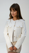 Women's Grace Pearl Button Cropped Jacket 0
