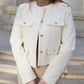 Women's Grace Pearl Button Cropped Jacket 1