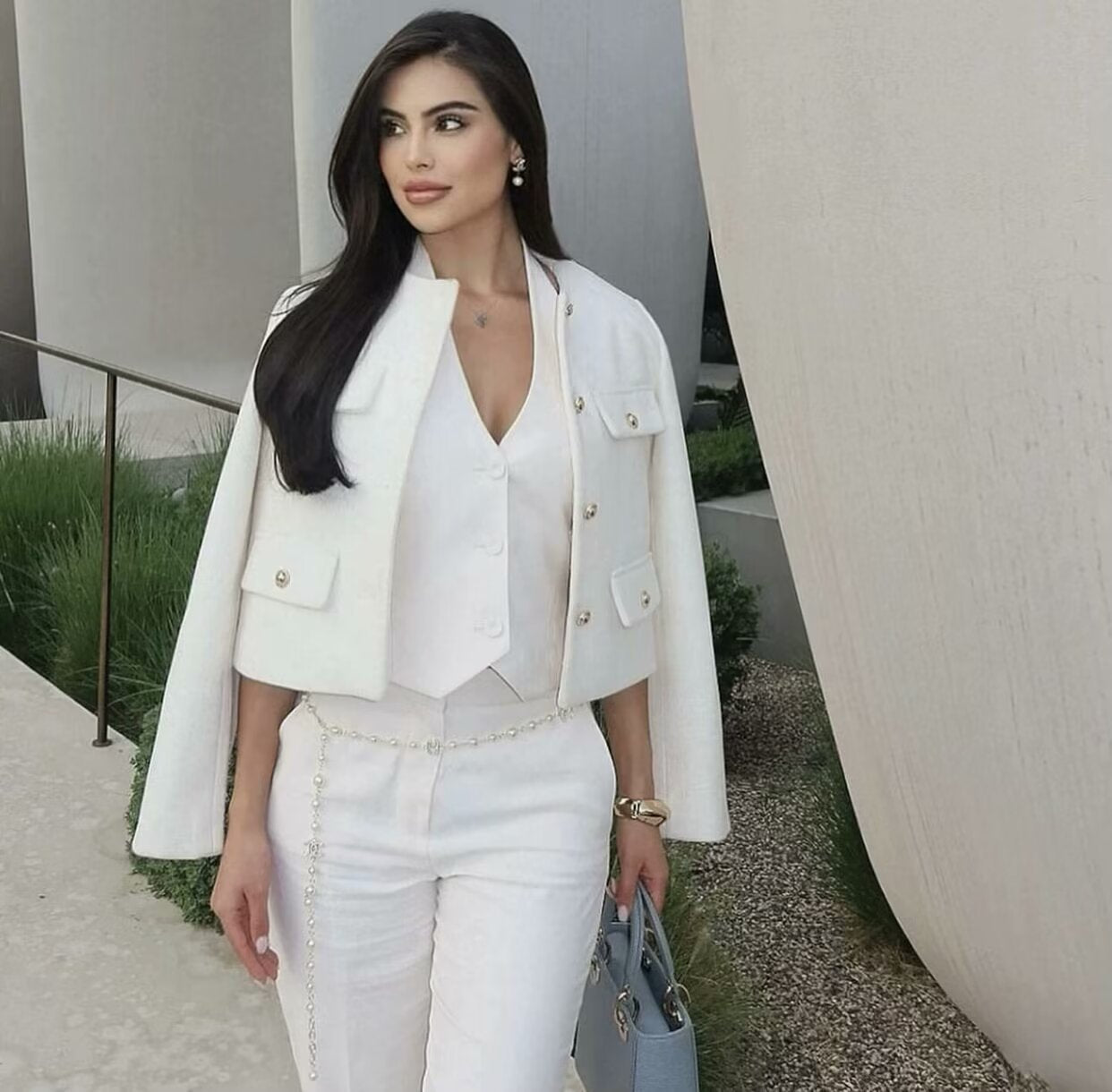 Women's Grace Pearl Button Cropped Jacket 2