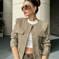 Women's Grace Pearl Button Cropped Jacket 6