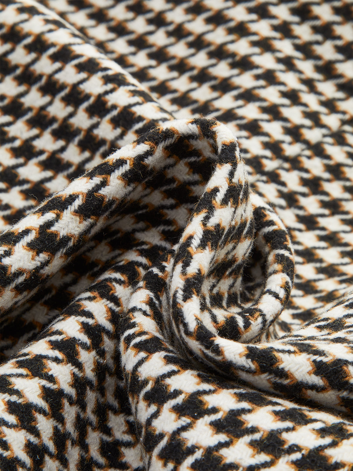 Women's Houndstooth Belted Split-Hem Blazer 6