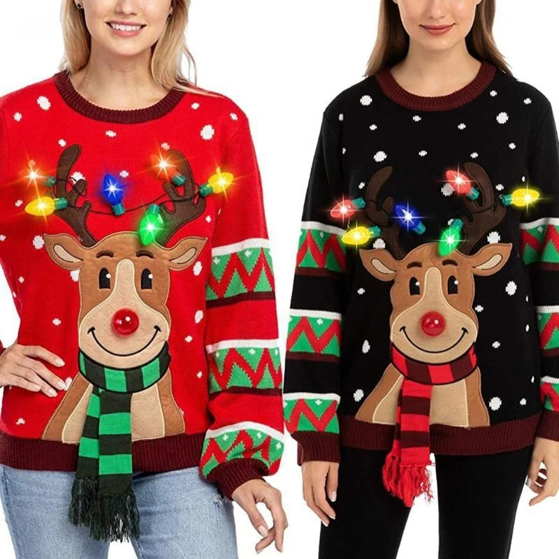 Women's LED Light Up Holiday Sweater Christmas 1