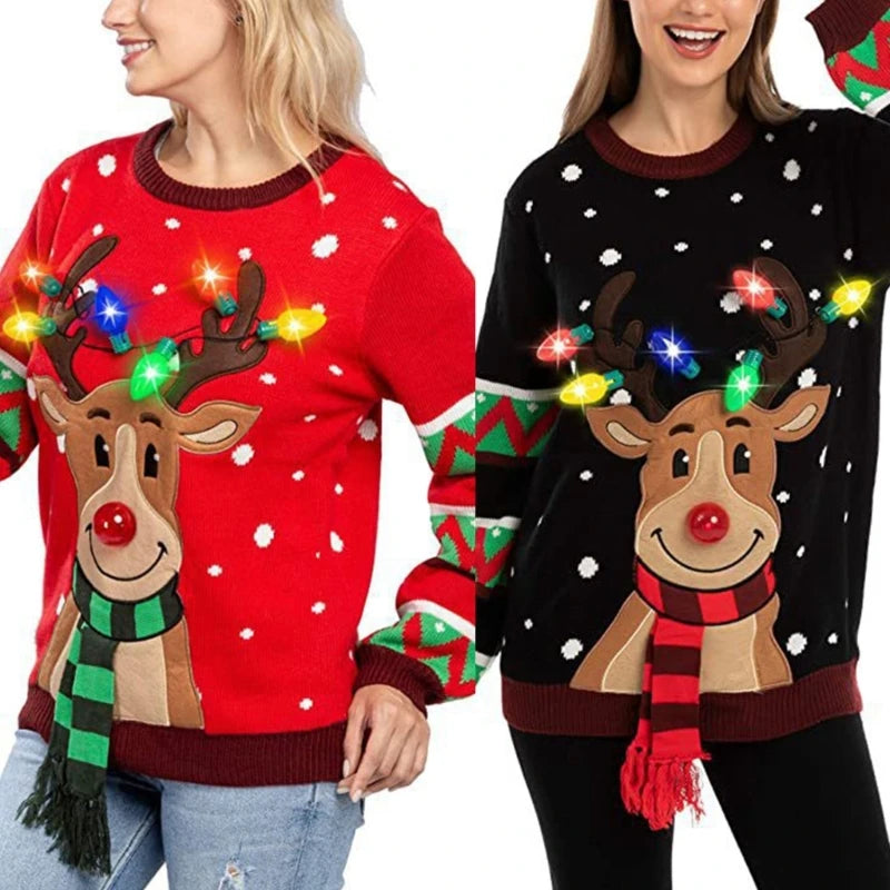 Women's LED Light Up Holiday Sweater Christmas 2
