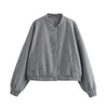 Women's Light Cropped Bomber Jacket 0