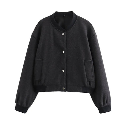 Women's Light Cropped Bomber Jacket 8
