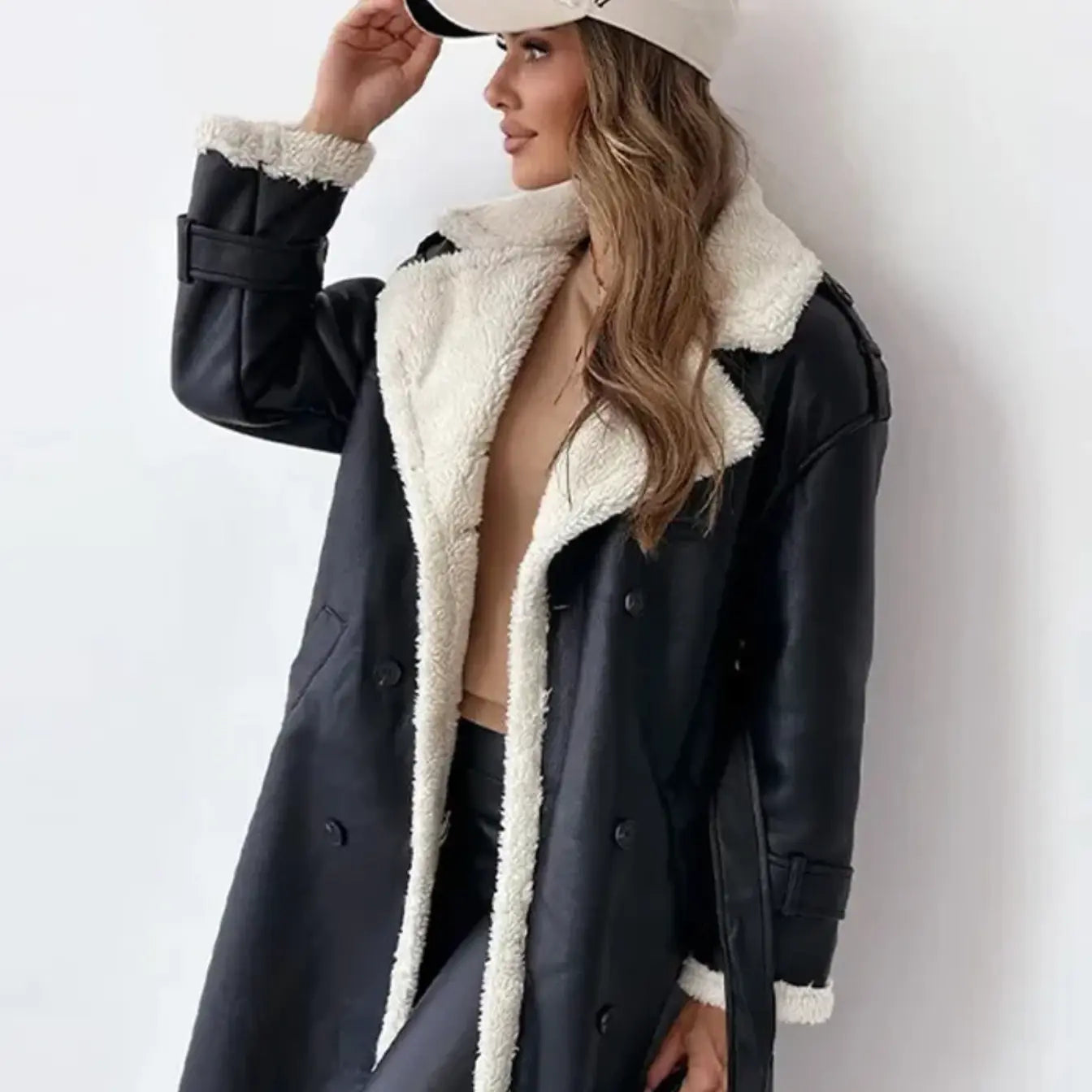 Women's Long Coat Women with Fleece Lining 1