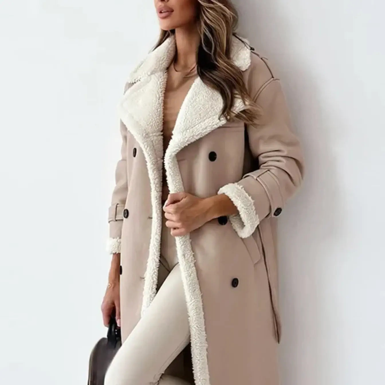 Women's Long Coat Women with Fleece Lining 5