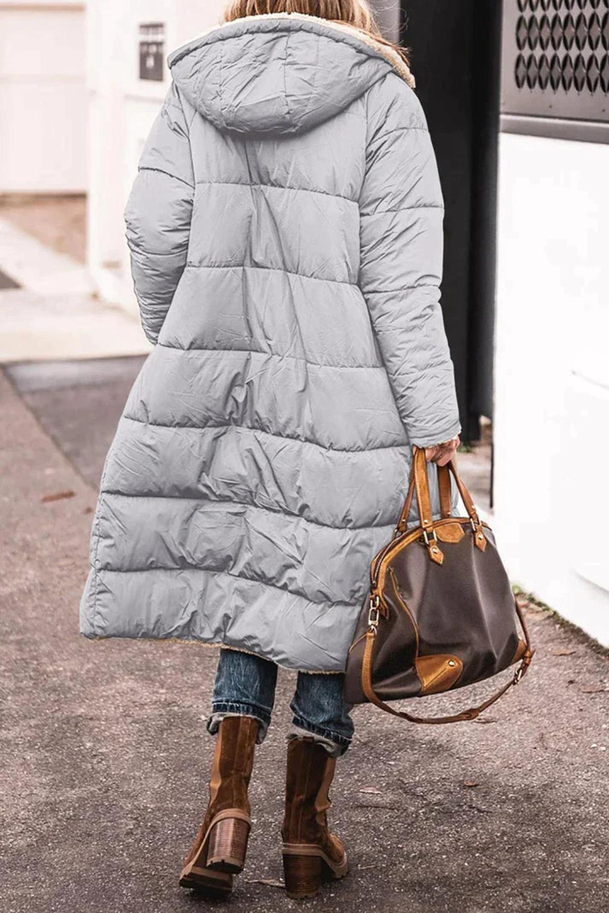 Women's Long Winter Coat Jacket With Hood 6