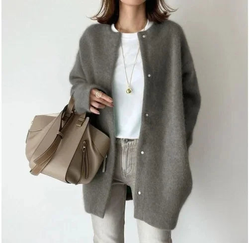 Women's Loose Fit Knitted Cardigan Jacket 0