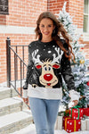 Women's Loose Printed Christmas Sweater 0