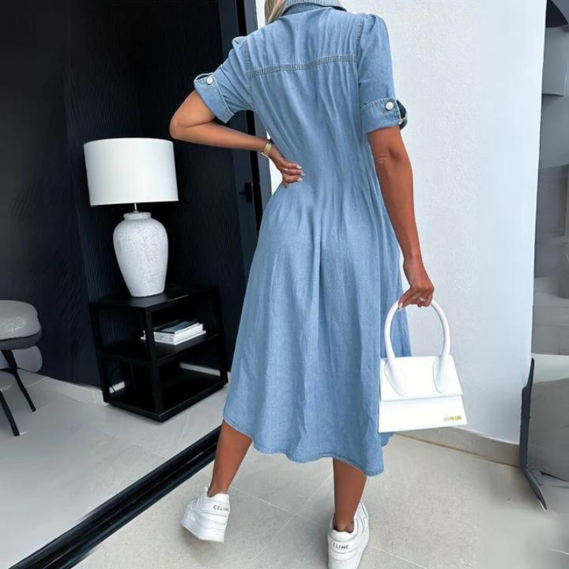 Women's Loose denim midi dress 1